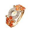 Round Dial Ladies Wristwatch Rhinestone Bracelet Bracelet Watch Vintage  Watch  Elegant Wear