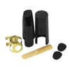 Tenor Sax Saxophone Mouthpiece Plastic with Cap Metal Buckle Reed Mouthpiece Patches Pads Cushions