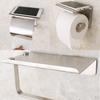 Layer Toilet Tissue Hanger Holding Board Roll Paper Stand Organizer, Dispenser, Brushed Finished