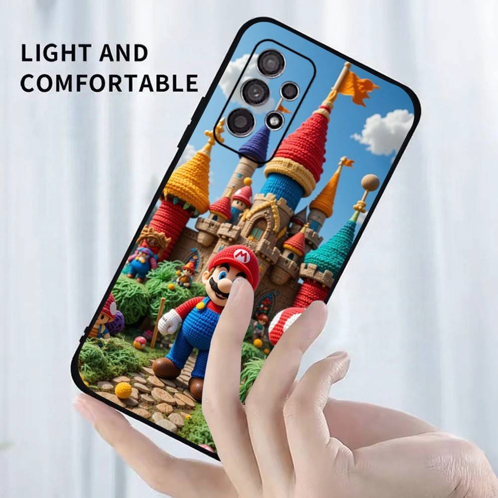 Anime Super M-MarioS Bros Phone Case For Samsung S25,S24,S23,S22,S21,S20,S10,Ultra,Plus,Lite,FE,Soft Silicone Black Cover