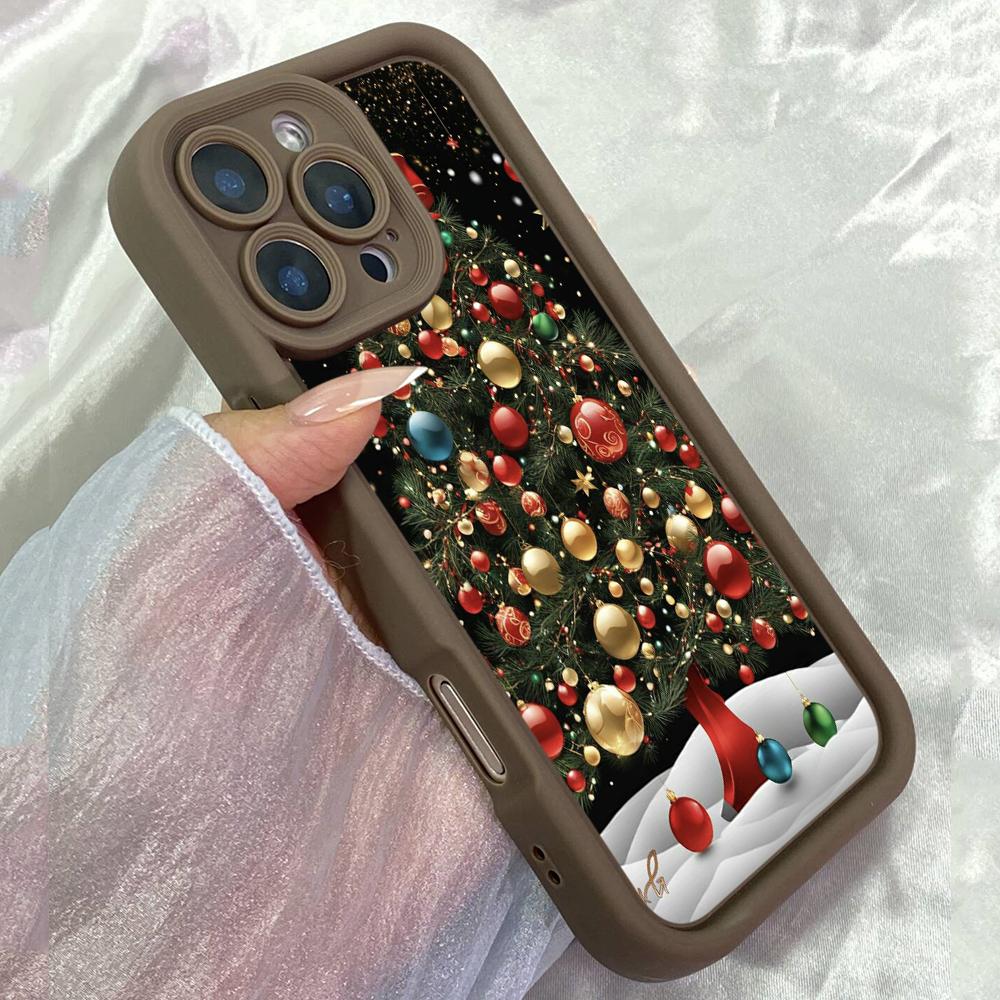 JT60 Beautiful christmas Tree Phone for iPhone 17 Pro Max Samsung S26 S25 Ultra A17 A16 A07 Xiaomi 15T Redmi Note 14 Pro Plus Soft TPU Case Cover