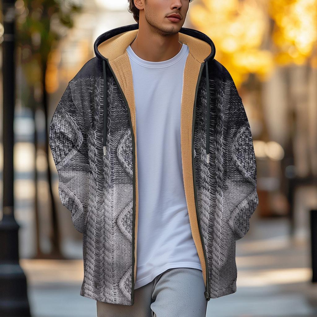 Mansjacka med dubbelficka förtjockad knapp med fickinsats bomullsjacka