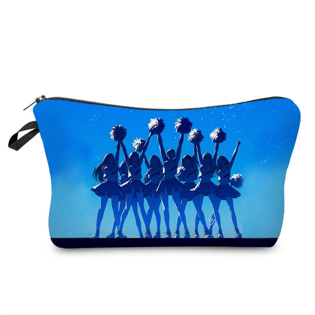 Women Cheerleading Team Print Cosmetic Bag Toiletries Organize Travel Storage Case 6843