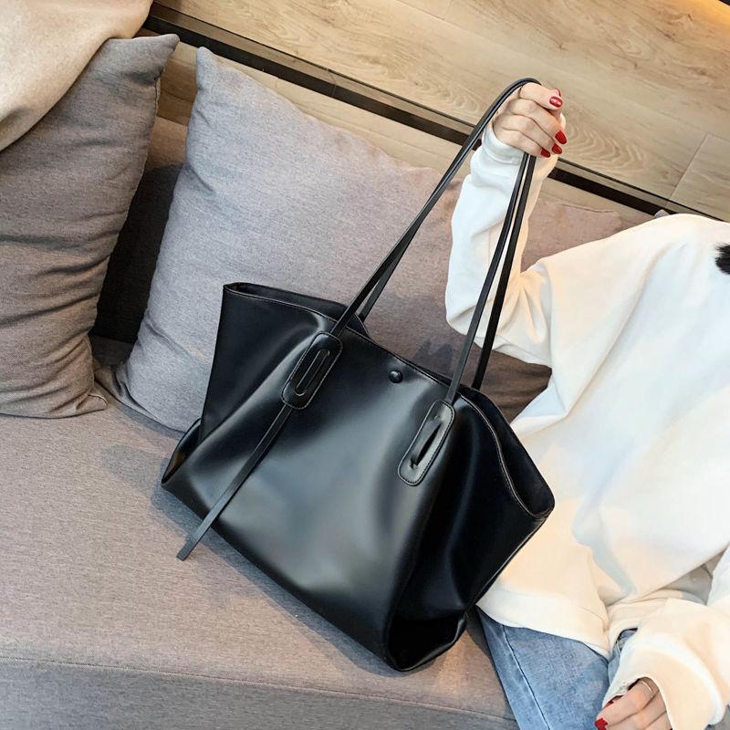 Large Capacity Women's Bag Korean Style Fashion Casual Handbag Shoulder Bag Versatile Simple Parent-Child Tote Bag