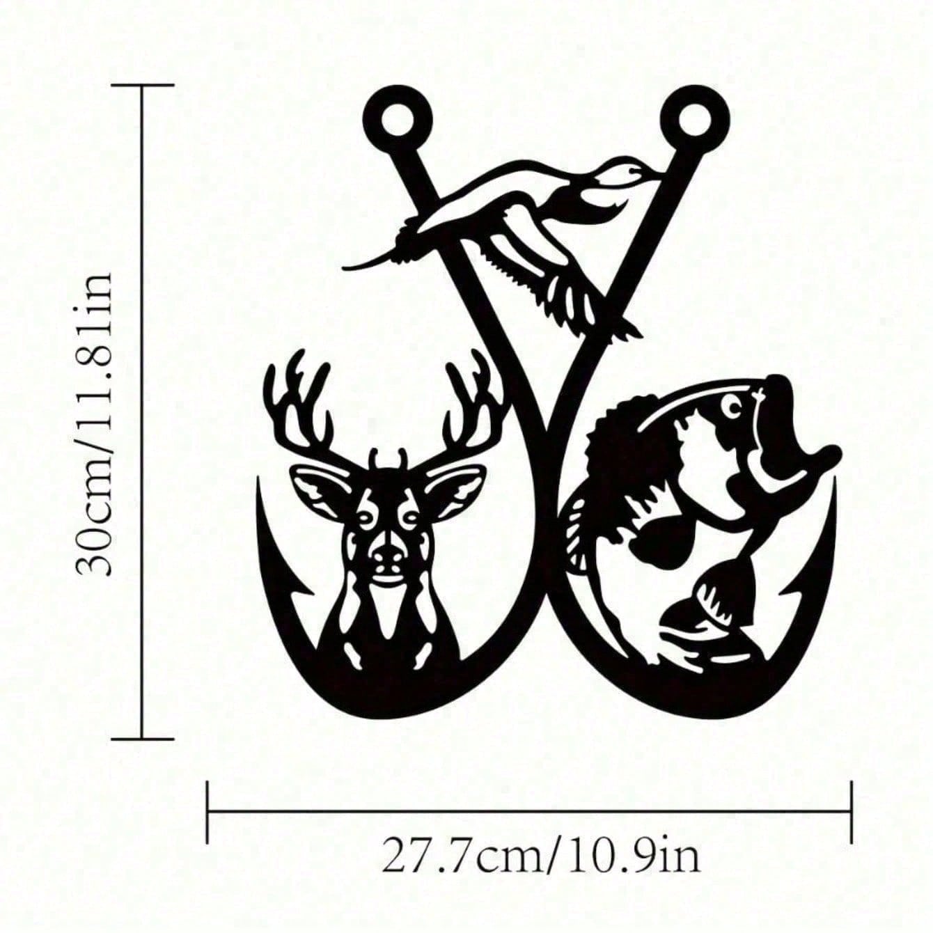 Iron Deer Wall Sculpture Rustic Wood Lodge Decor Man Cave Hunting Gift TY5623 разноцветный