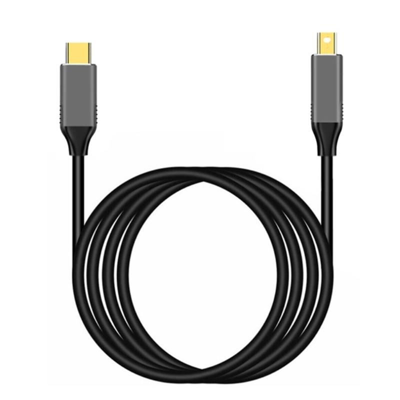 

USB C to Mini DP PD Charging Cable Converter Expand Monitor 4K @60Hz for for Mac Pro Laptop 1