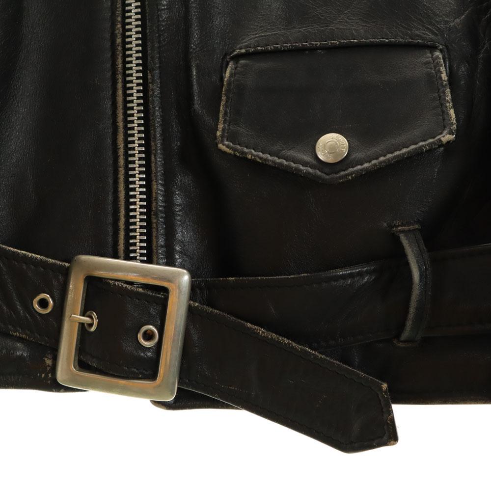 SCHOTT 80s 90s Old USA Made Double Riders Jacket 38 Black Men's Used