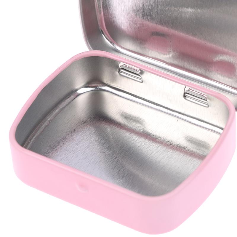 Petite Boîte Métallique Vide à Clapet Rangement Boîte à Pilules Organisateur Pour Bonbons Clé
