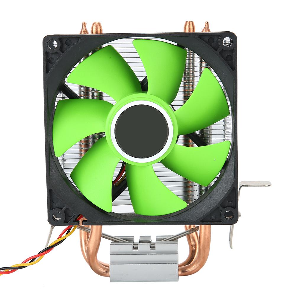 CPU Fan 3 Pin Konnektör Bilgisayar Aksesuarı Işıksız 2 Pirinç Boru AMD 775   1155   Intel için