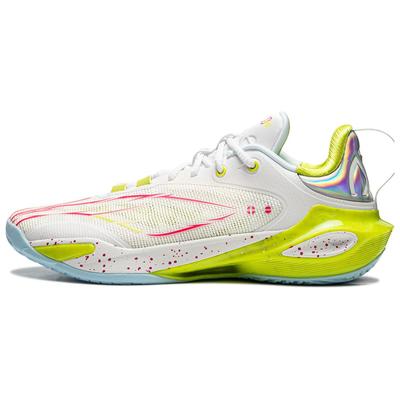 Li Ning Speed 11 Podpora Odraz Nízké Basketbalové boty Pánské Bílá Zelená Červená ABAU053-4
