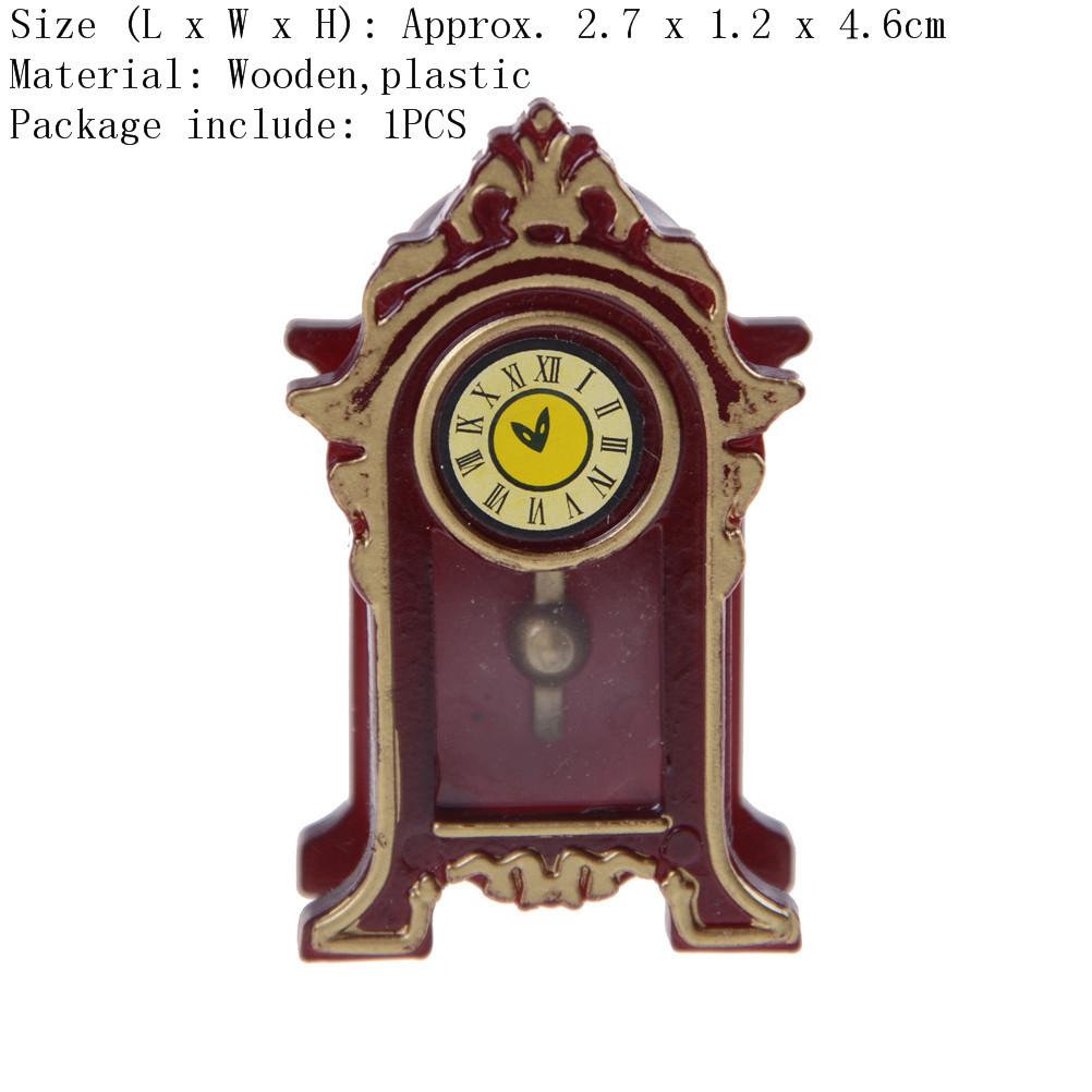 Scale 1:12 Alarm Clock Mini Home Decoration Dollhouse Miniature Toy Lovely Doll Kitchen Living Room Accessories