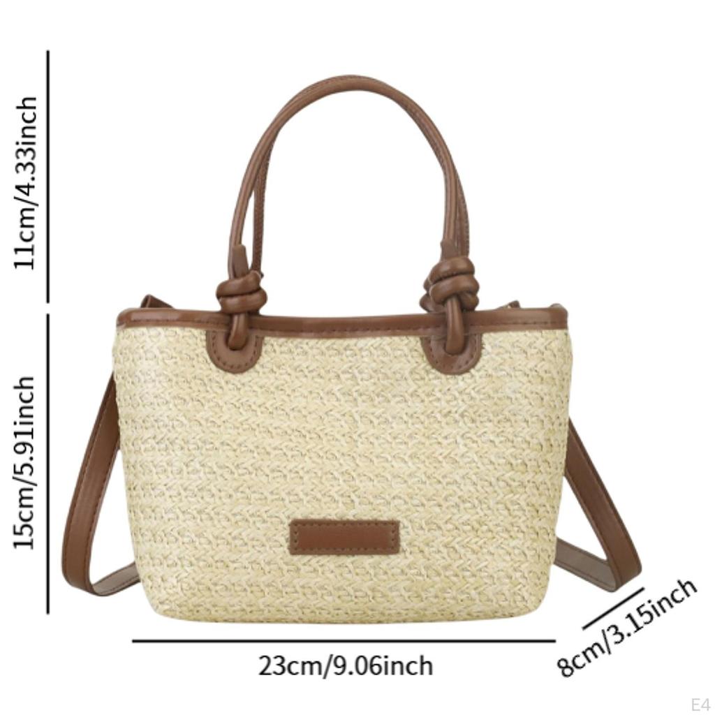 Grass Beach Bag Handbag Gift Reusable Multipurpose Portable Women Tote Shoulder for Street