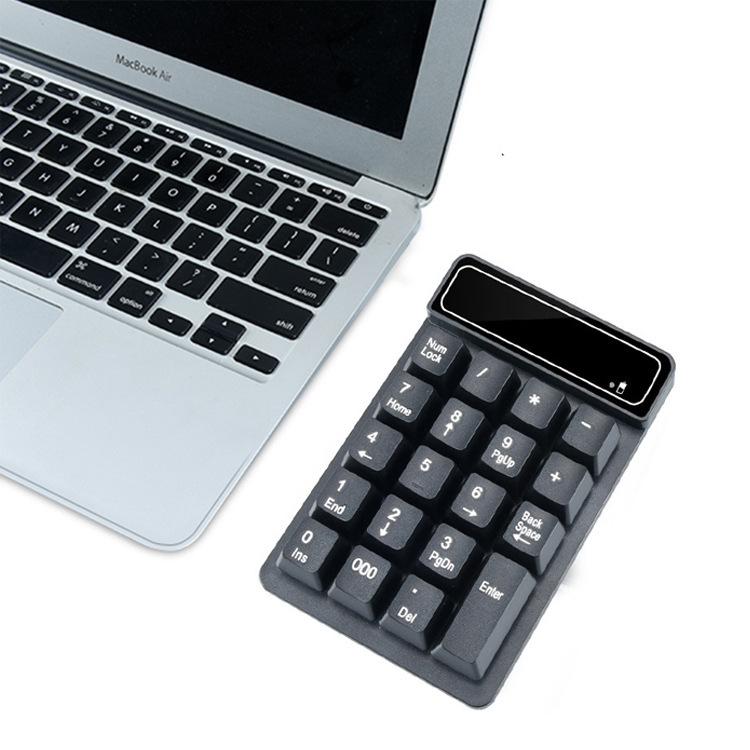 Portable Waterproof Wireless 19-Key Digital Keyboard with Mechanical Feel for Financial Accounting and Password Input