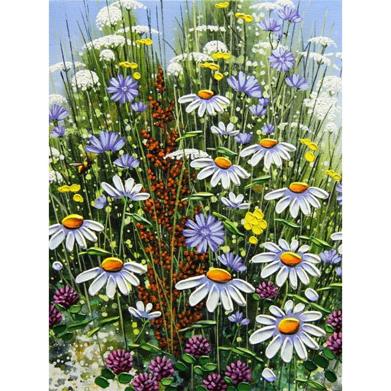 5D DIY sada na maľovanie diamantov Umenie Daisy Art Diamantové vyšívanie kamienkové ozdoby pre domácnosť