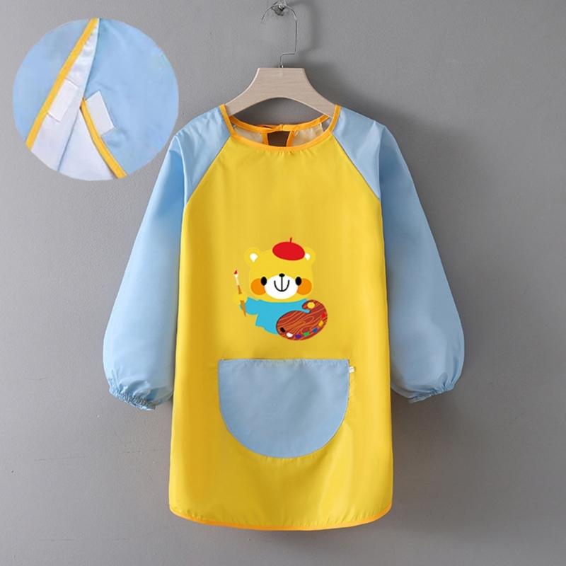 Toddler Bib Cover Painting Apron Coat for Kids Height 100-124cm Water Resistant Polyester, Easy Cleaning