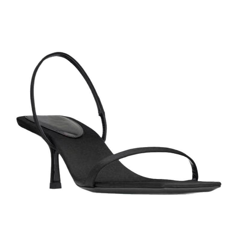 

Универсальные цельные босоножки на высоком каблуке с пряжкой, лето 2025 г., женские сандалии с острым носком и леопардовым принтом на среднем каблуке 40