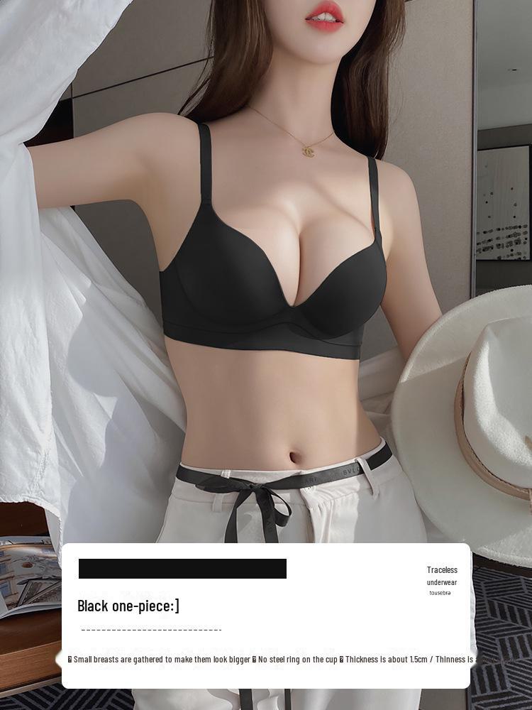 Original Seamless One-Piece Underwear for Women with Adjustable, Side-Breasted, Anti-Sagging Bra, Designed for Smaller Chests.