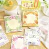 Notas Adesivas Pintadas à Mão com Flor de Cerejeira Japonesa e Trevo de Quatro Folhas para Diários DIY