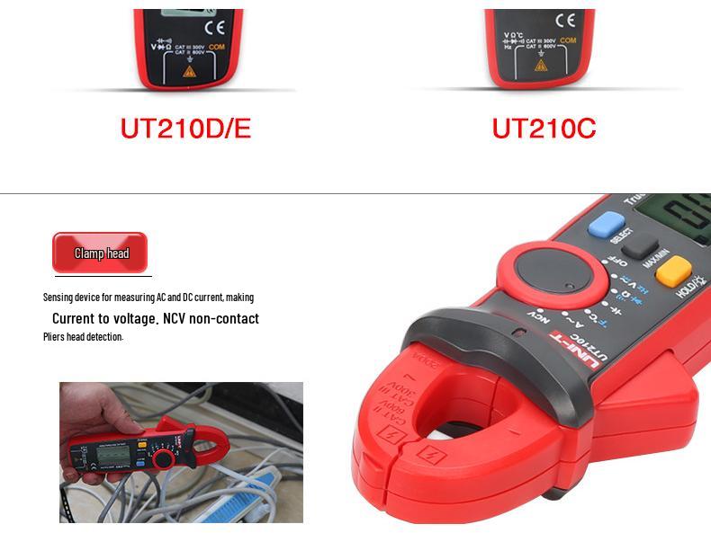 Uni-T UT210E/UT210D Digital AC/DC Mini Clamp Multimeter