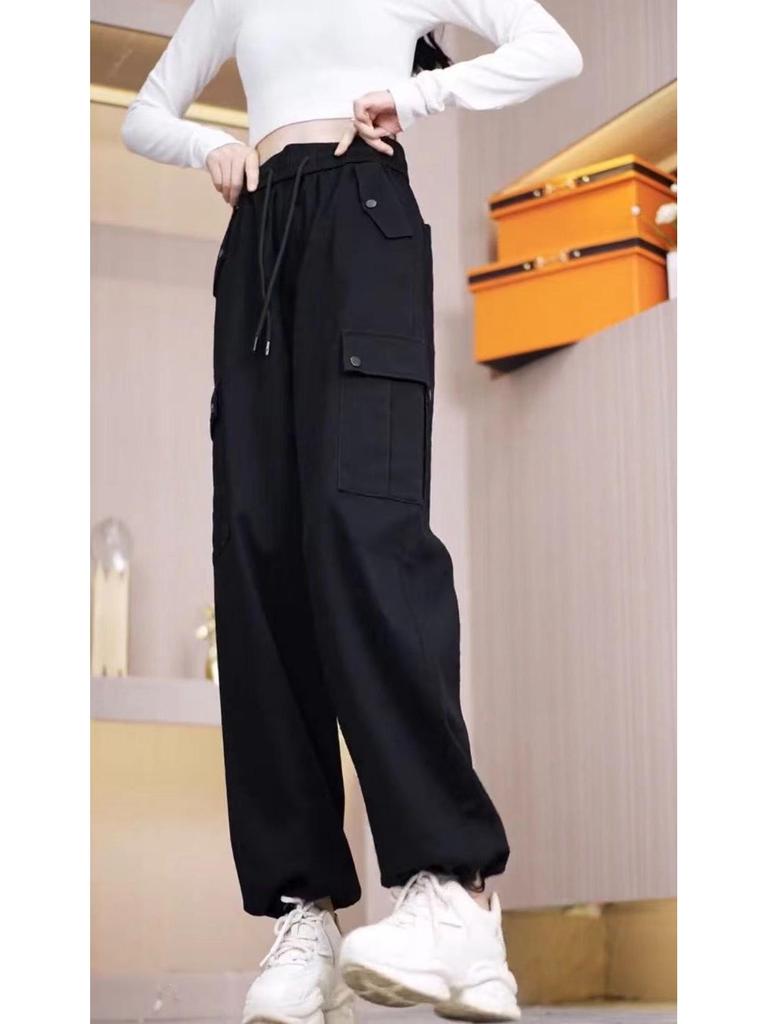 Pantaloni da Lavoro a Vita Alta Gamba Larga da Donna - Stile Americano, Primavera/Estate 2026, Alla Moda, Morbidi, Modellanti, Casual.