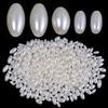 200-500pcs Beige Imitation Pearl Beads Oval Rice Beads Loose Spacer Beads For Jewelry Making DIY Bracelet Necklace Accessories