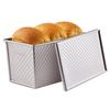 CHEFMADE Kastenform, Hitzleitfähige Kastenform mit Deckel, Wellenförmige Brotbackform, Antihaftbeschichtete Brotbackform
