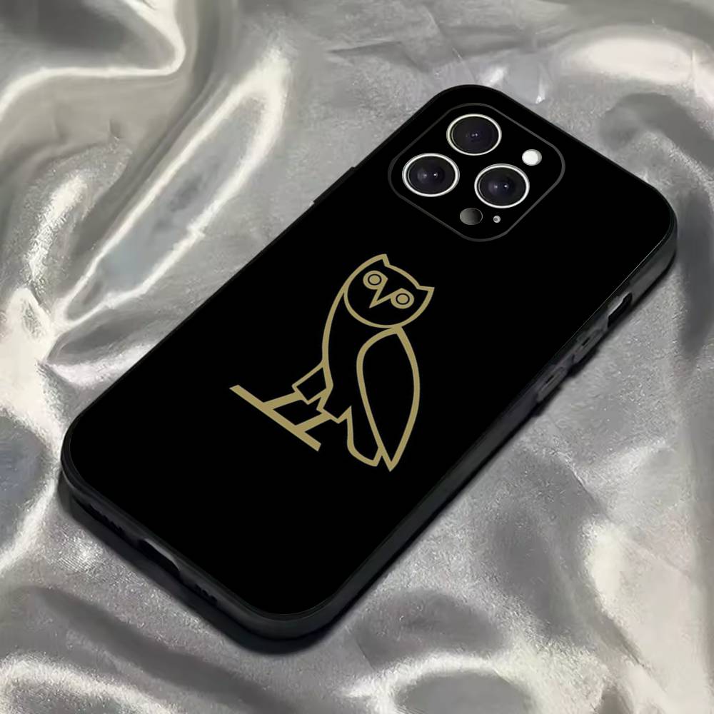 Drake O-OvO OWL Phone Case For iPhone 16,15,14,13,12,11,Pro,Max,Plus,X,XS,SE4,E,Mini,Soft Black Case
