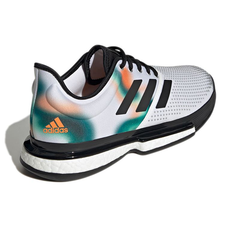 Adidas SoleCourt White Black Silver Metallic Мужские кроссовки Cloud-White Core-Black — фото 4