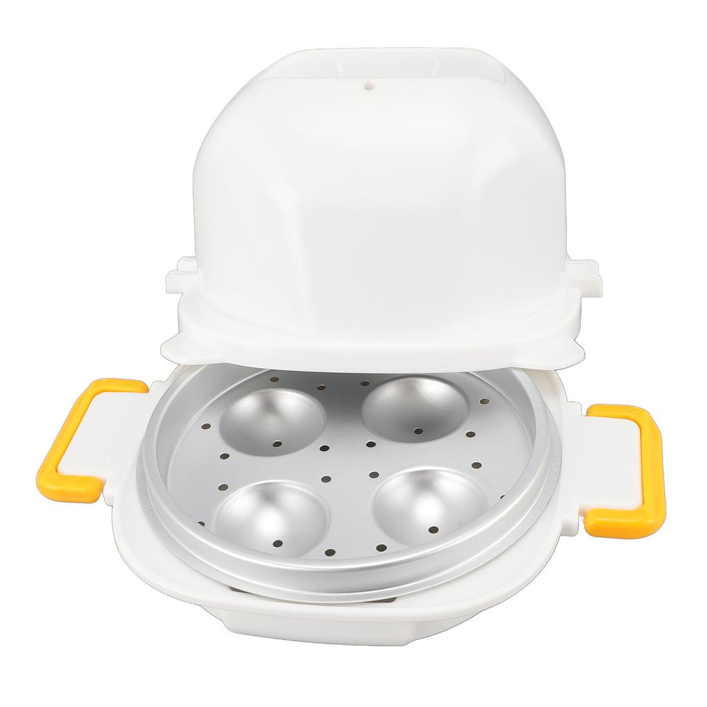 Microwave Egg Boiler Steaming Cutting Dual Use 4 Cavities Fast Microwave Boiled Egg Cooker for Home