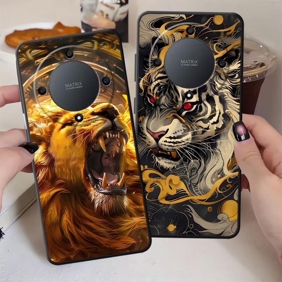 Funda Phone Cover Case for Honor X9a X8 X7 8X 200 400 Lite 70 90 X6 X5b Magic5Lite Cool Tiger Lion