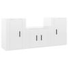 VidaXL TV Furniture Set 3 Pcs High Gloss White Engineered Wood 3188384