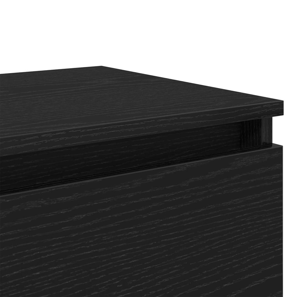 Nightstand Black Oak Look 40 x 35 x 50 cm Wood Based Panel