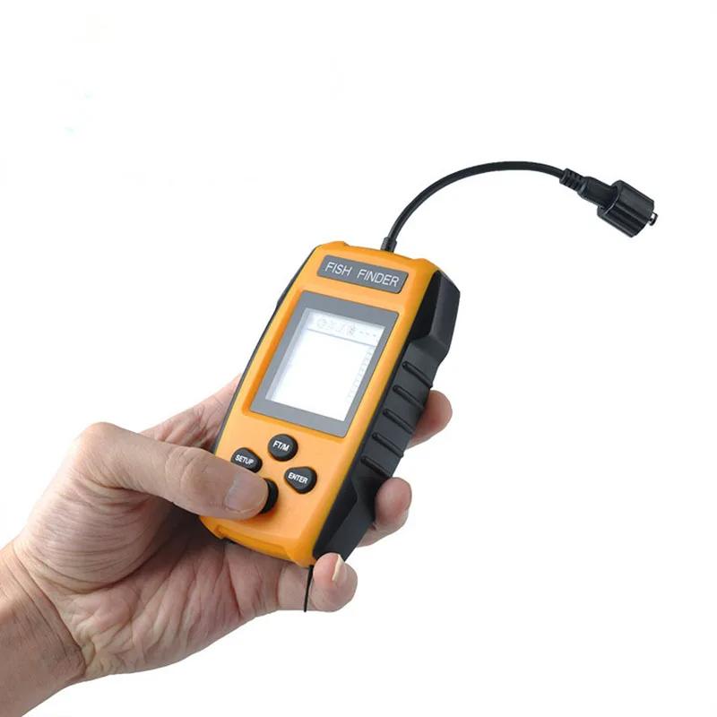 New Upgrade Handheld Fish Depth Finder Ice Kayak Shore Boat Fishing Fish Detector Device Sonar Sensor Transducer and LCD Display
