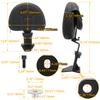 Motorcycle Accessories Black Adjustable Front Driver Rider Backrest Pad Kit For Honda Goldwing 2018-2023 GL1800