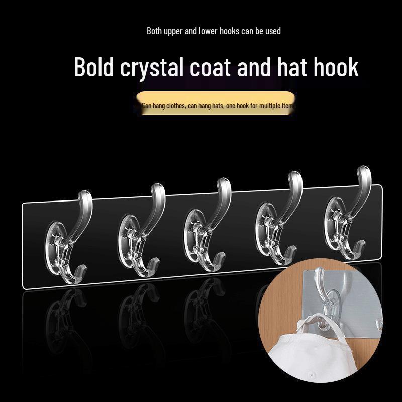 Strong Adhesive Transparent Wall Hooks - Heavy Duty, No-Trace, No-Punching, Wall-Mounted Hanging Solution
