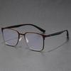 Men's Retro Business-Style Eyebrow Frame Glasses for Large Faces