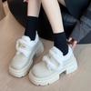 Fashion Womens Winter Warm Snow Boots New Thick-soled Cotton Lolita Mary Jane Leather Shoe Trendy Black Platform Ankle Boots Women Botas