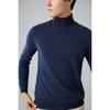 High lapel cashmere sweater winter simple loose solid color long sleeve knitted pullover sweater men