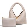 Fashion new small golden ball hand-woven women's bag texture trend niche single shoulder armpit bag large capacity hand bag