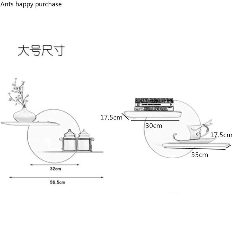 Nordisches Wandregal Hintergrundregal Eisenkunst Dekoregal Wohnzimmer Wandhängende Ausstellung Zwei Etagen Lagerregal