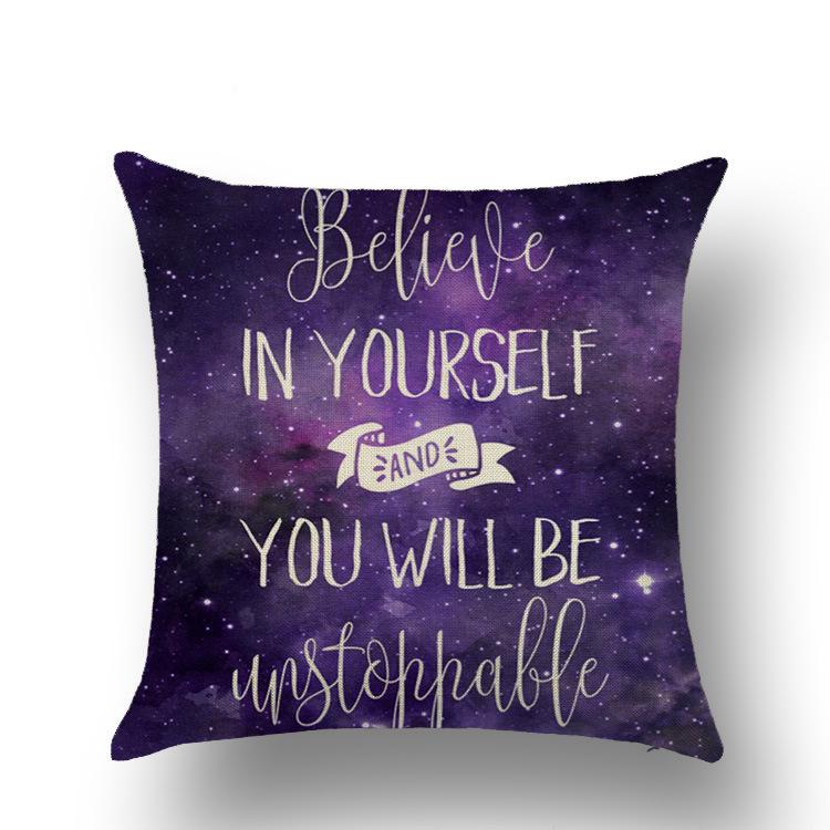 Purple Cartoon Modern Simple Linen Pillow Cover  Office Home Car Pillow Cover Premium Durable Quality