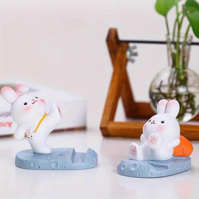 1pc Cute Rabbit Phone Holder Blush Rabbit Tablet Holder Girly Student Gift Desktop