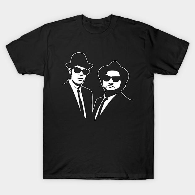 

Men Black Print T-shirt Music Blues Brothers Tribute Design No-Cut Transfer Paper Print Cotton Tshirt 4XL чёрный