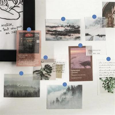 Vintage Cards 40 Pcs/pack Plant Paper Retro Pattern for Phone Deco Junk Journal Label Scrapbooking Retro Scrapbooking Stationery