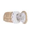 1/12 Doll House Basket Decoration Mini Bamboo Basket Doll House Accessory Lace Bamboo Basket
