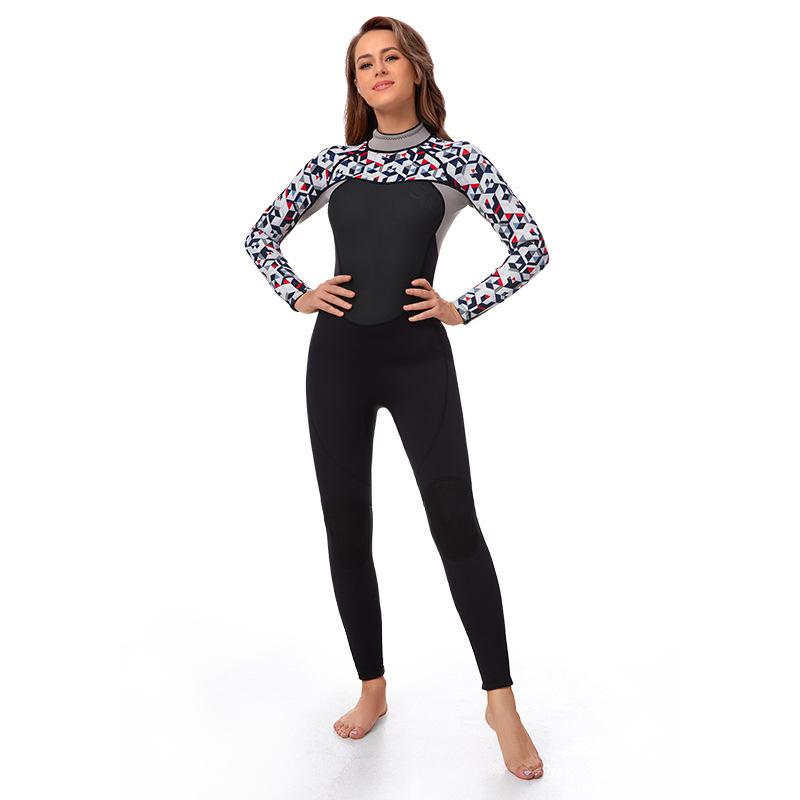 

Новый женский купальный костюм Cross Border толщиной 3 мм, длинный длинный комбинезон