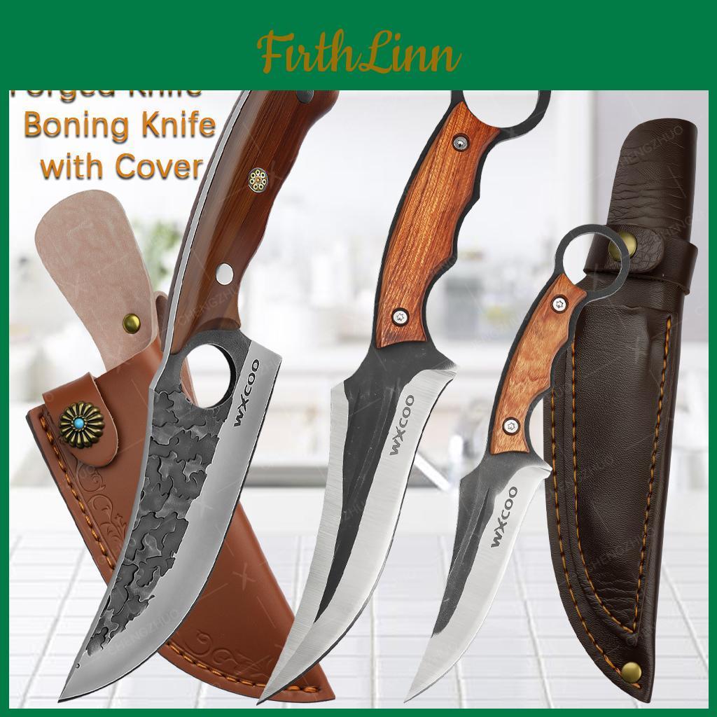 Forged Knife Steel Boning Stainless Cleaver Kitchen Chef Knife Meat Fish Fruit Knives Professional Butcher Knife With Cover