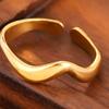 Thumb Ring Irregular Line Shape Adjustable Opening Design Finger Ring Stainless Steel Finger Band Versatile Jewelry Gift