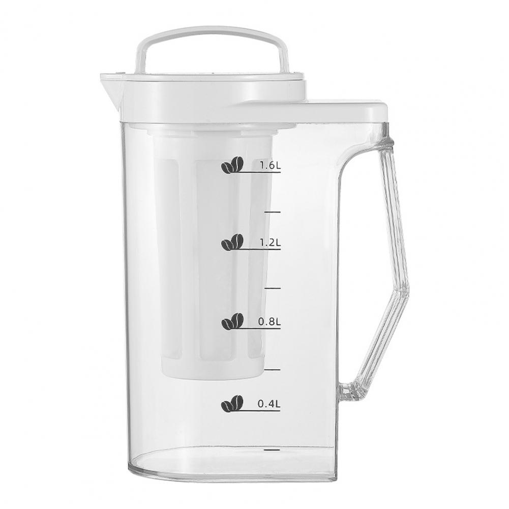 1.6L/2.2L Drink Dispenser Plastic Detachable Filter Large Water Pitcher With Scale Ice Tea Kettle Lemonade Juice Beverage Jar