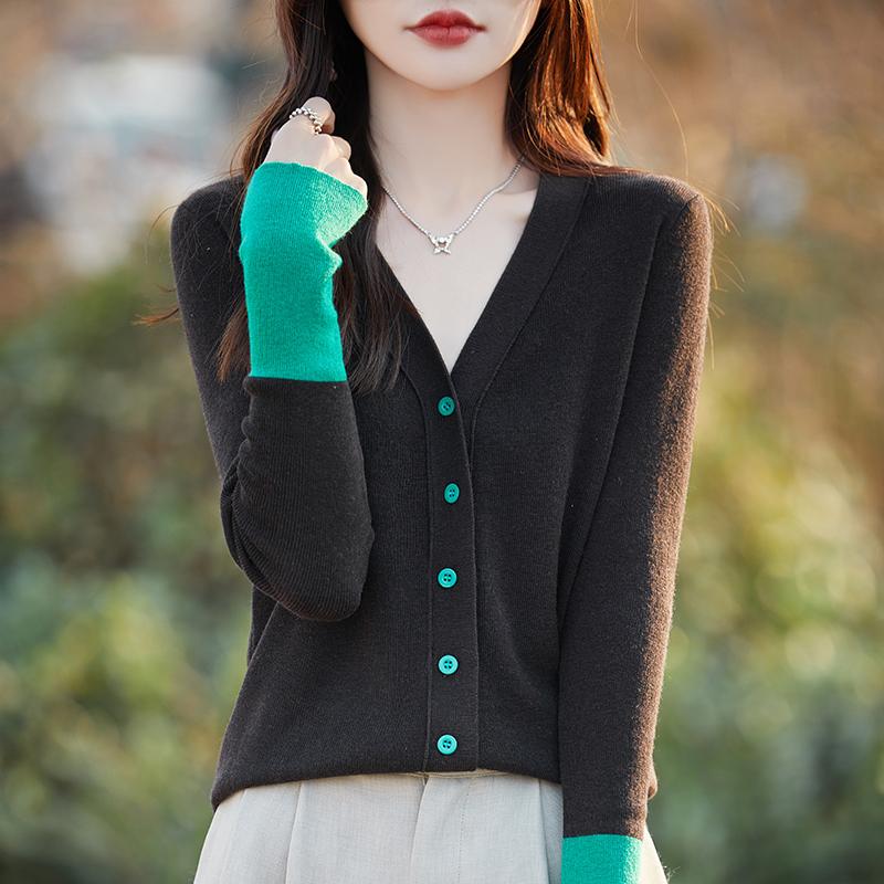 Cardigan da donna leggero 50% lana 50% seta di gelso - Maglieria versatile per 4 stagioni per comfort e stile tutto l'anno